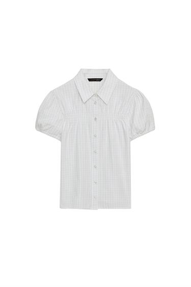 POPLIN CHECK SHIRT - Green / Ecru by Zara