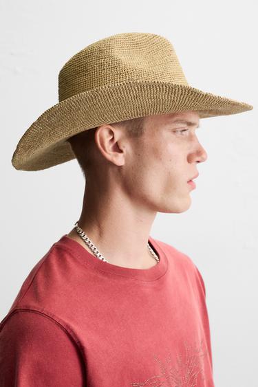 CHAPEAU EN RAPHIA - Beige clair de Zara - Image 1