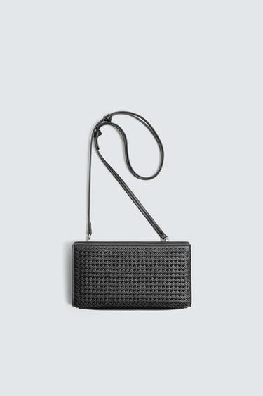 Zara BRAIDED XL WALLET - Black
