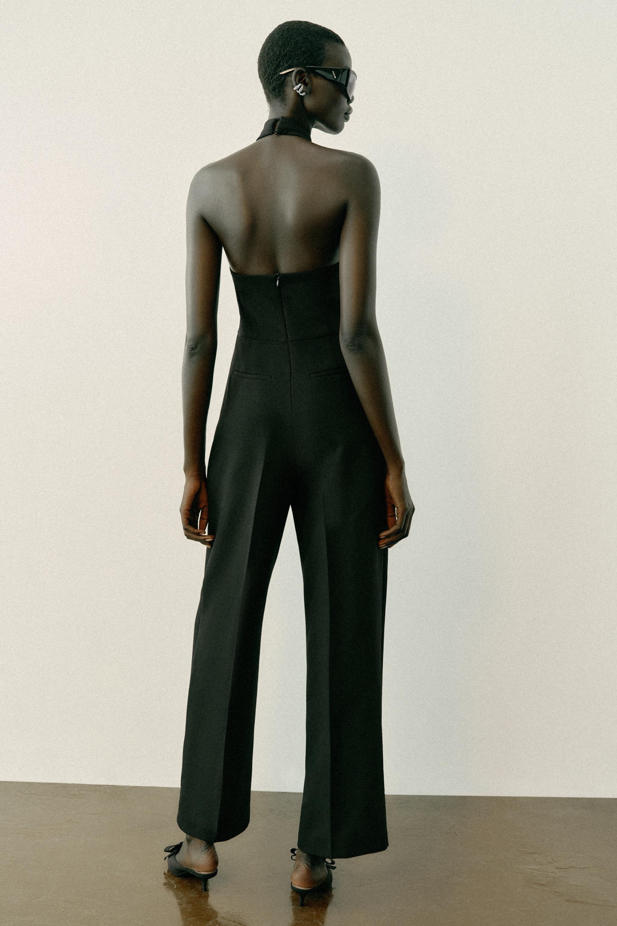 CRISSCROSS HALTER JUMPSUIT