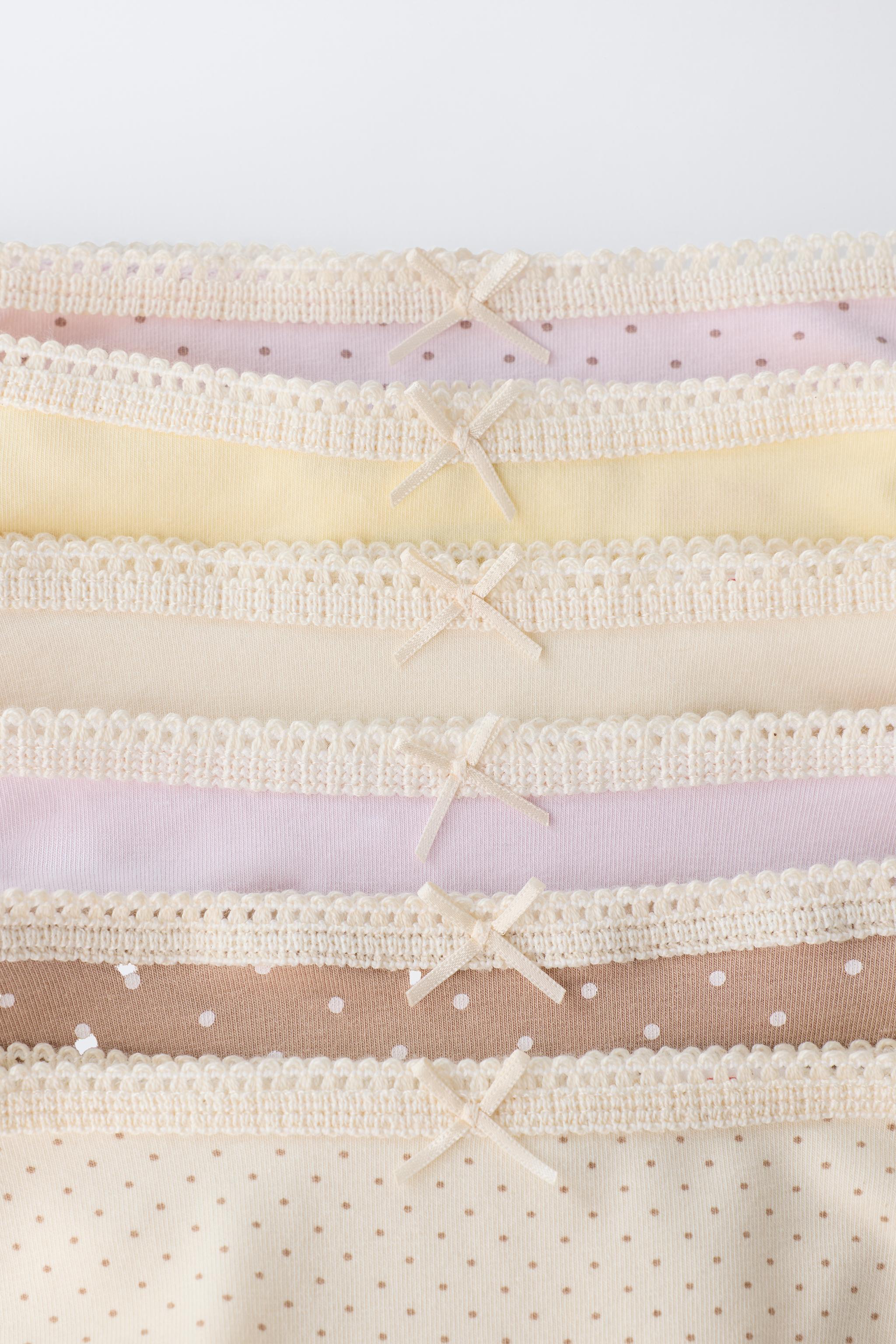 1 1/2-6 YEARS/SIX-PACK OF POLKA DOT UNDERWEAR