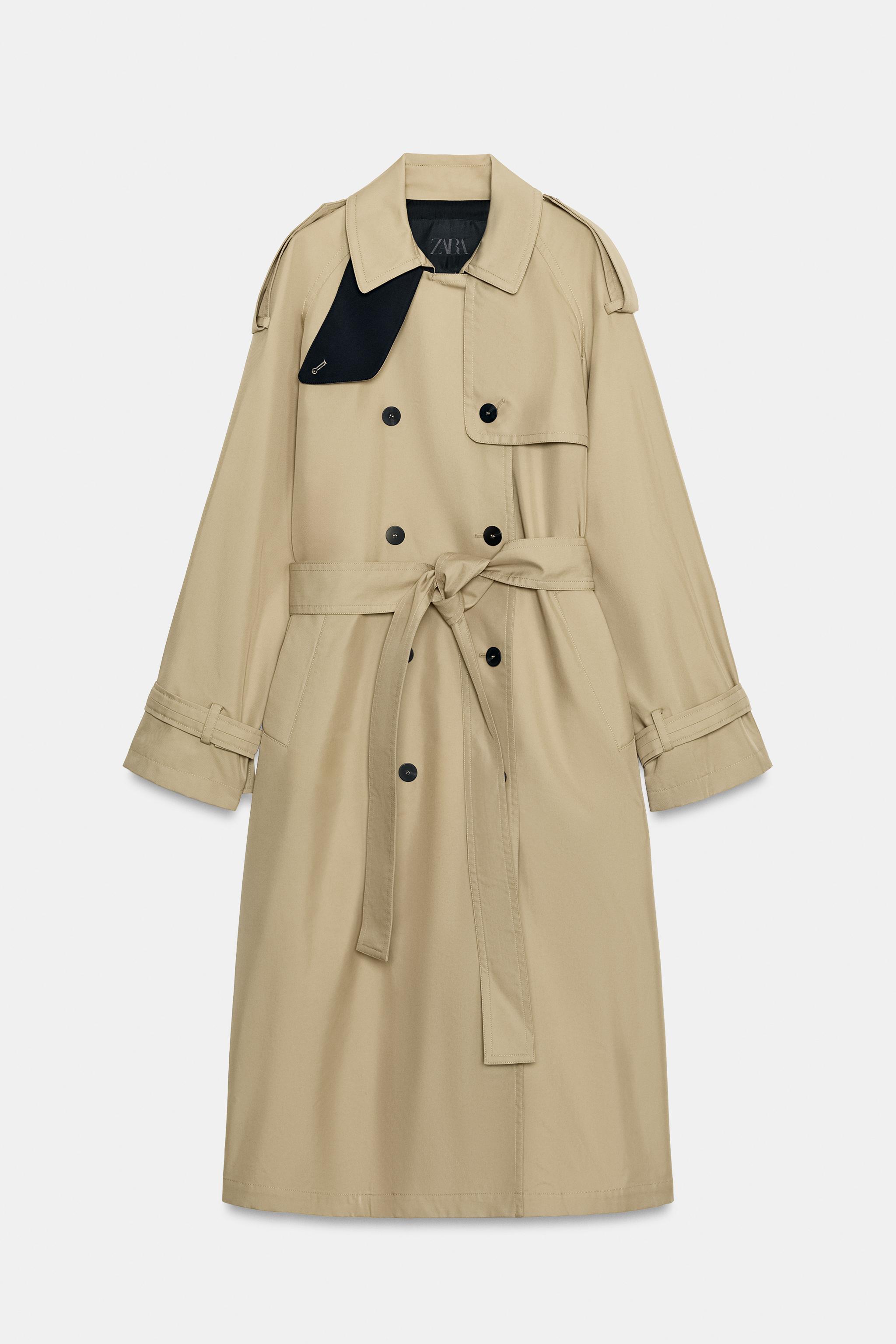 ZW コレクション ロングダブルブレストトレンチコート