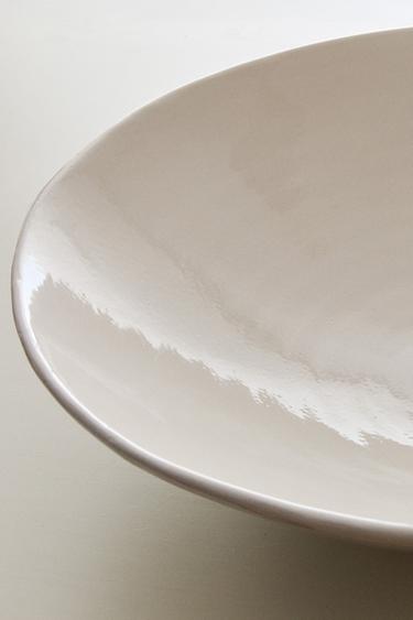 PLAIN STONEWARE SERVING DISH - Cream by Zara