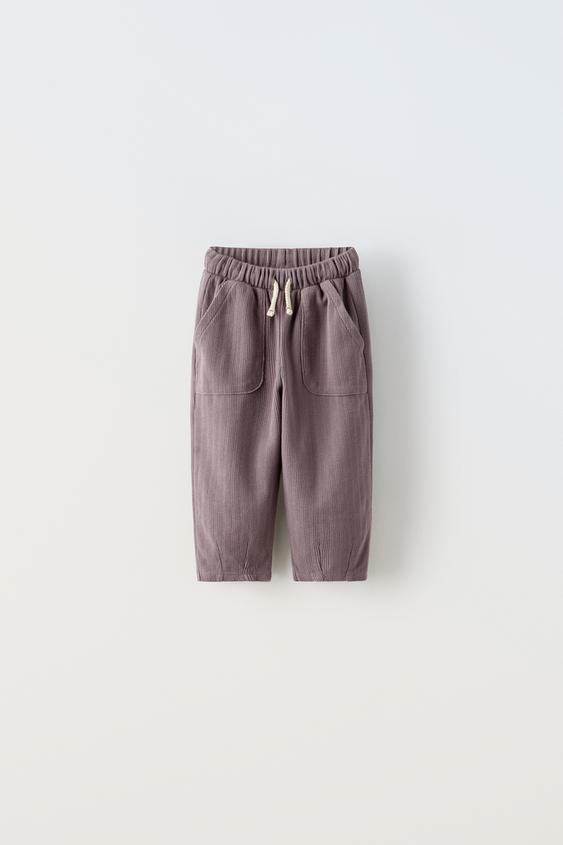 TEXTURED PANTS - Dusty purple | ZARA United States