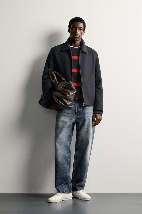 جاكيت Regular Fit بياقة كلاسيكية - بحري الخاص بـ Zara - صورة 0
