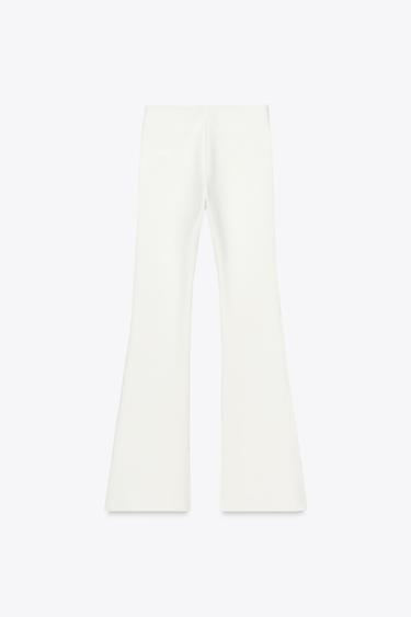 PANTALON FLARE STRETCH - Blanc cassé de Zara - Image 5