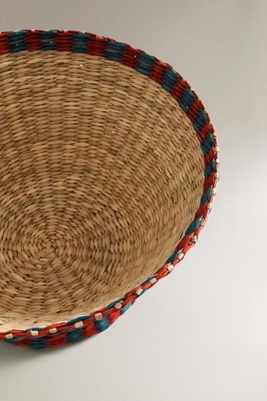 CONTRAST SEAGRASS BASKET - Light beige by Zara - Image 2