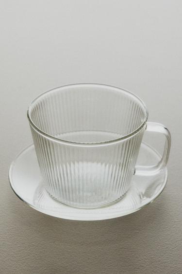 Zaras TEKOPP OCH FAT I BOROSILIKATGLAS - Genomskinlig