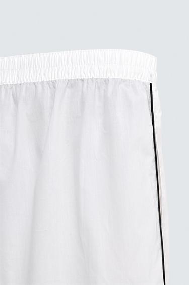 LIMITED EDITION PYJAMA SET WITH CONTRAST PIPING - White by Zara - Image 13