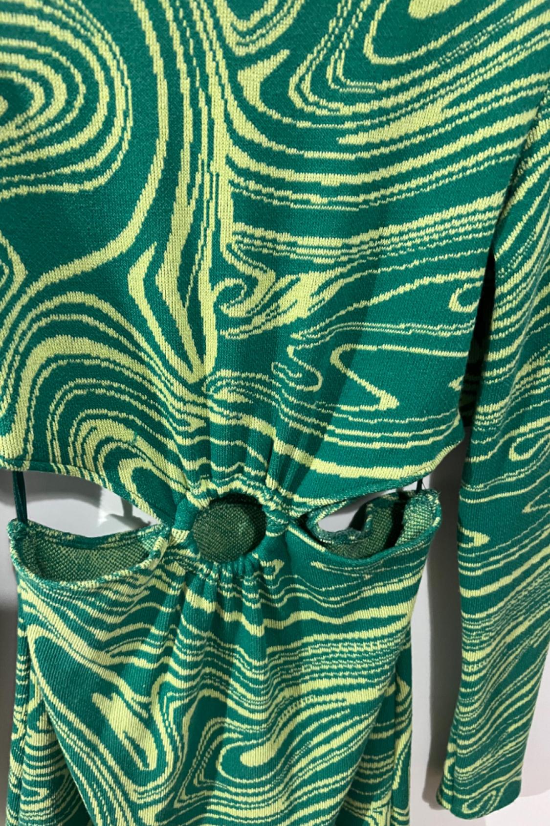 CUT-OUT JACQUARD DRESS - Image 2