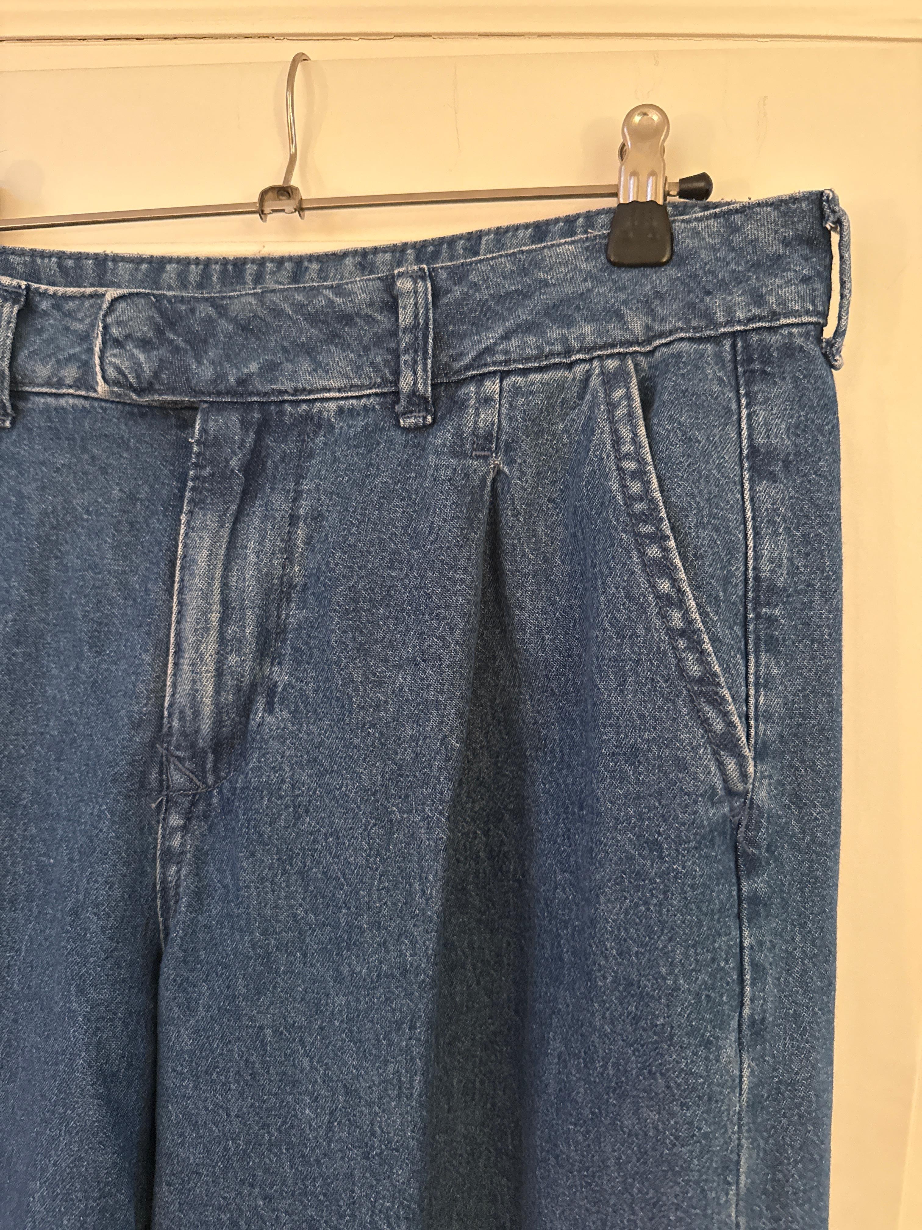 Z1975 WIDE-LEG MID-RISE DARTED JEANS SECOND HAND | Zara Preowned