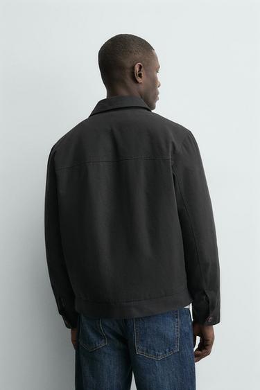 SURCHEMISE MATELASSÉE À POCHES - Bleu marine de Zara - Image 2