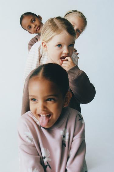 PRINTED RIB SWEATSHIRT AND JOGGERS SET - Lilac by Zara - Image 6