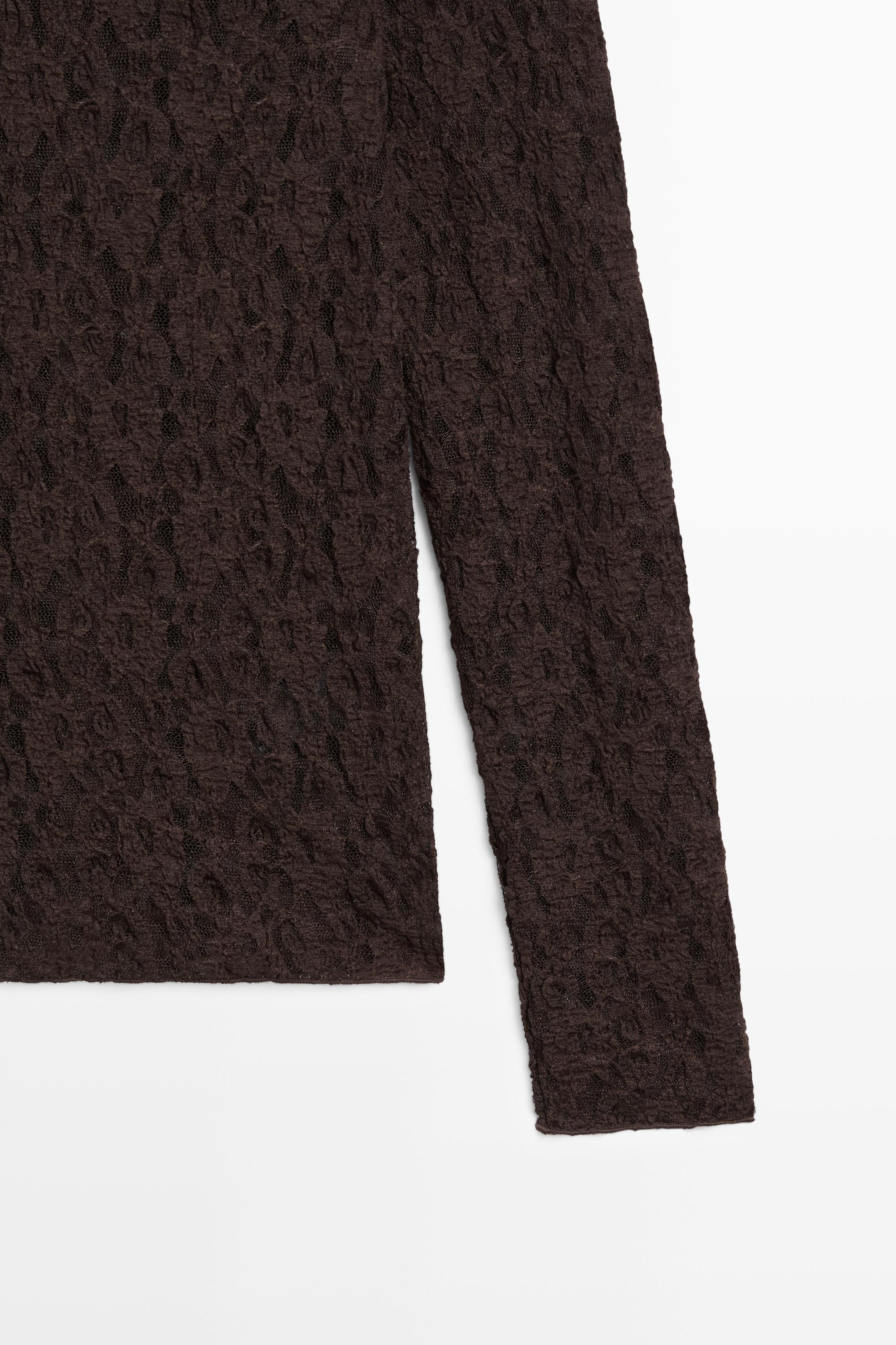 Long sleeve lace detail T-shirt