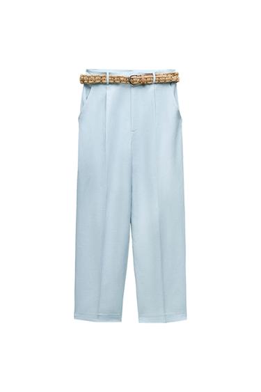 BRAIDED BELT TROUSERS