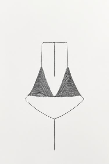 SOUTIEN-GORGE TRIANGULAIRE CHAÎNE - Argent de Zara - Image 3