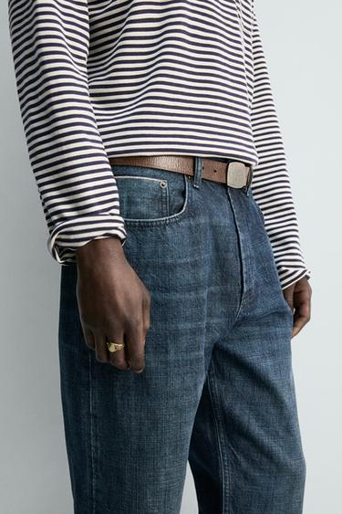 CEINTURE À PLAQUE MÉTALLIQUE - Marron de Zara - Image 1