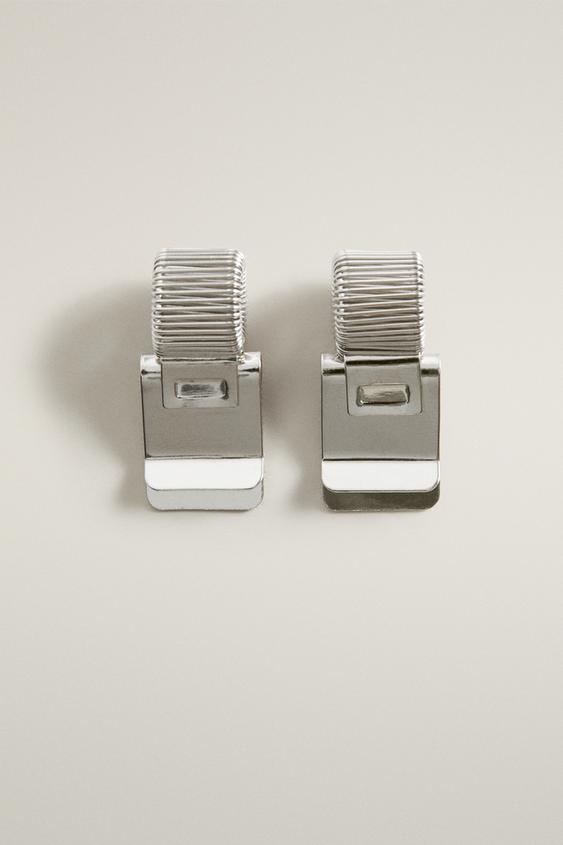 PACK OF METAL PENCIL HAIR CLIPS (PACK OF 2) - Silver by Zara - Image 0