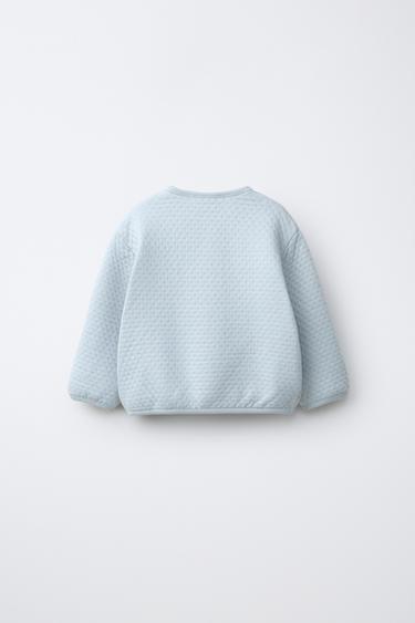 PUFFER JACKET WITH EMBROIDERED RUFFLES - Light blue by Zara - Image 1
