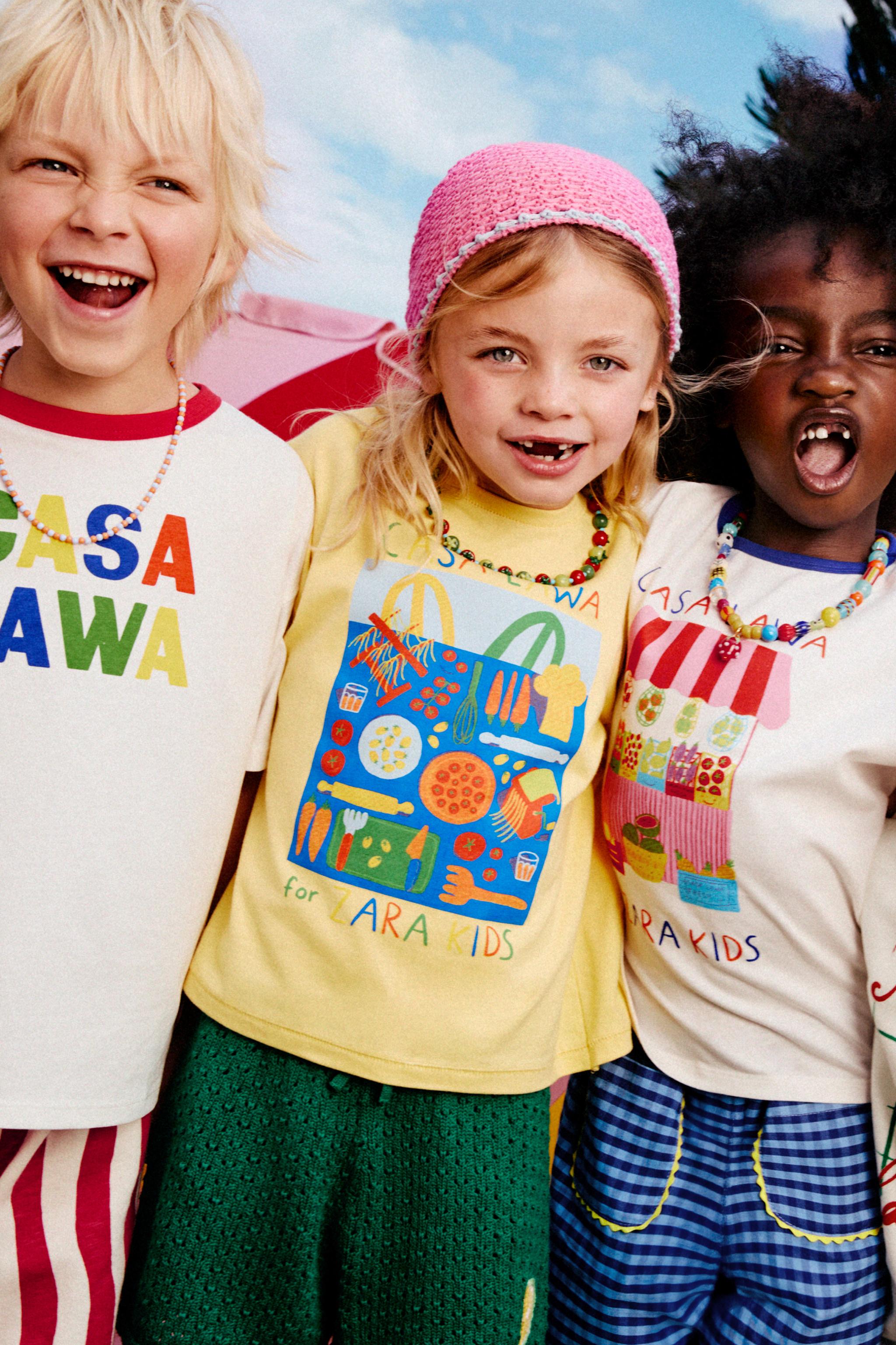 CASA LAWA X ZARA KIDS PRINTED LOGO T-SHIRT - White | ZARA United