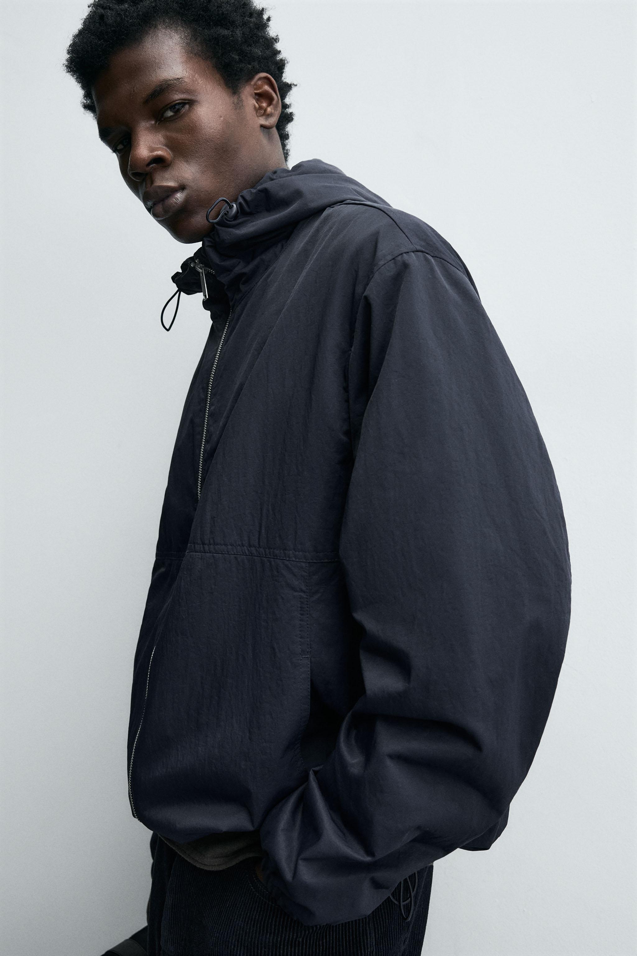 テクニカル軽量フード付きジャケット - ネイビーブルー | ZARA Japan