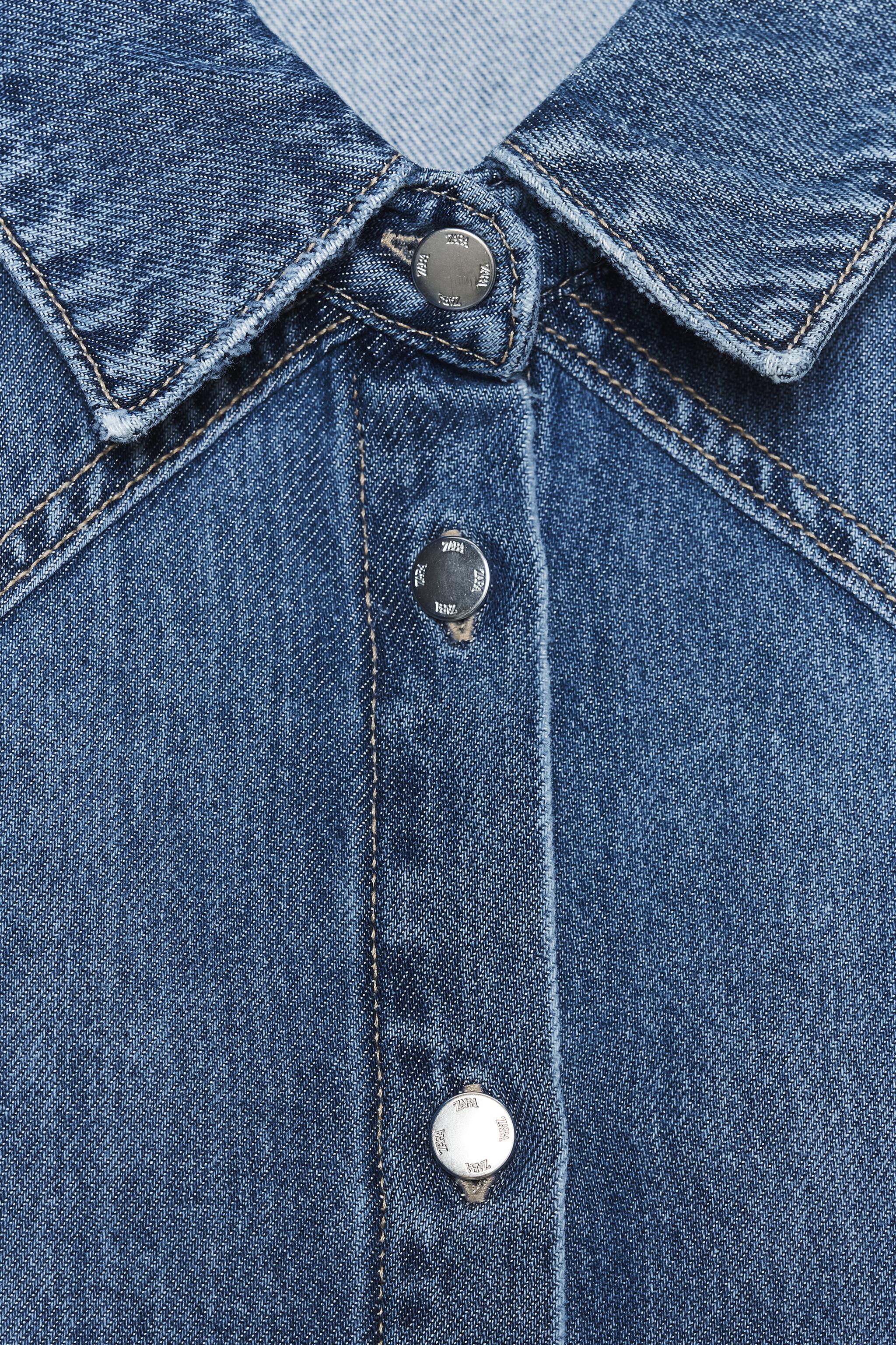 その他 sun6614 Z1975 FLOWY DENIM SHIRT - Mid-blue | ZARA United States