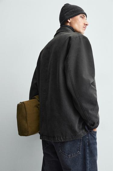 VESTE RELAXED FIT À POCHES - Charbon de Zara - Image 6