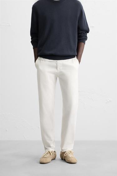 БРЮКИ ЧИНОС SKINNY FIT — БЕЛЫЙ от Zara