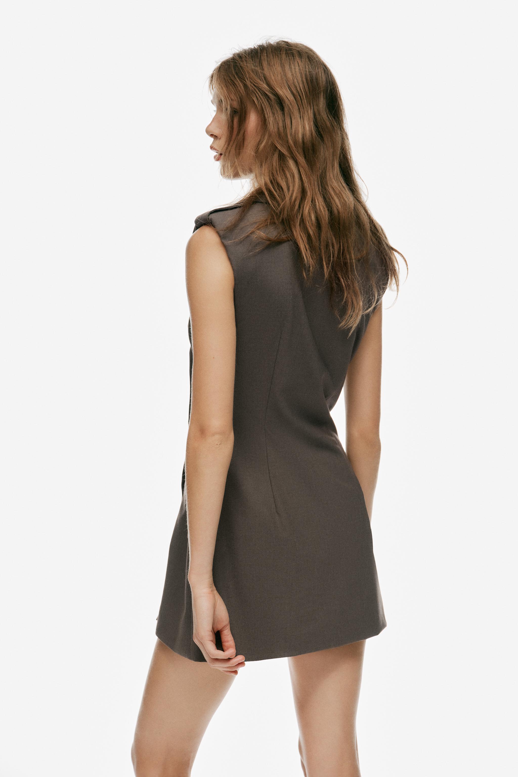 BUTTONED MINI DRESS WITH LOOPS