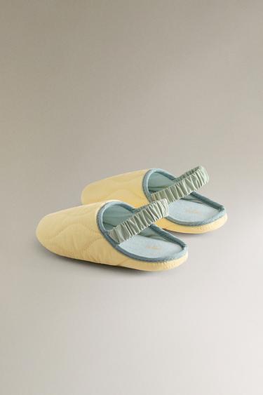 CHAUSSONS MATELASSÉS OUVERTS À L’ARRIÈRE ENFANT - Blanc écru de Zara - Image 3