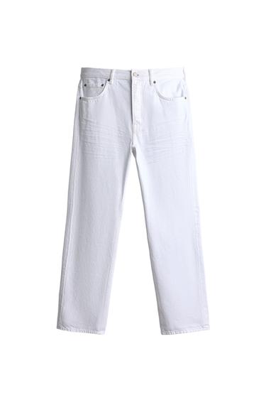 Zara AARON LEVINE X ZARA STRAIGHT FIT JEANS - White