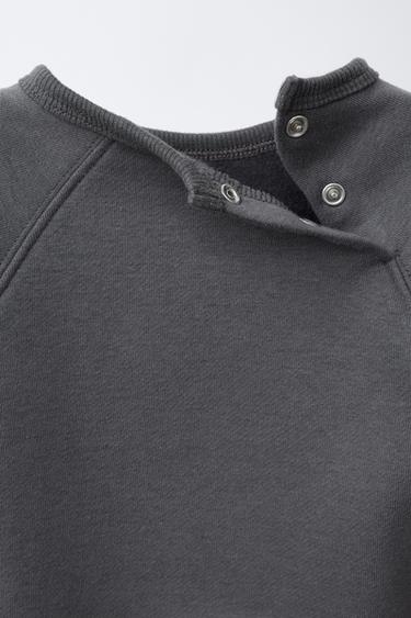 BRUSHED INSIDE SWEATSHIRT AND JOGGERS SET - Charcoal grey by Zara - Image 2