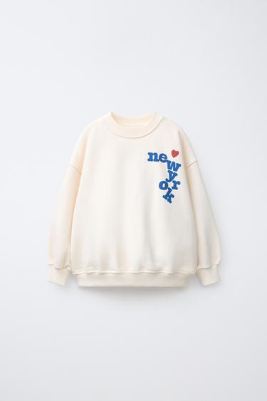 DESSUADORA ESTAMPADA COR I TEXT - Cru de Zara - Imatge 0