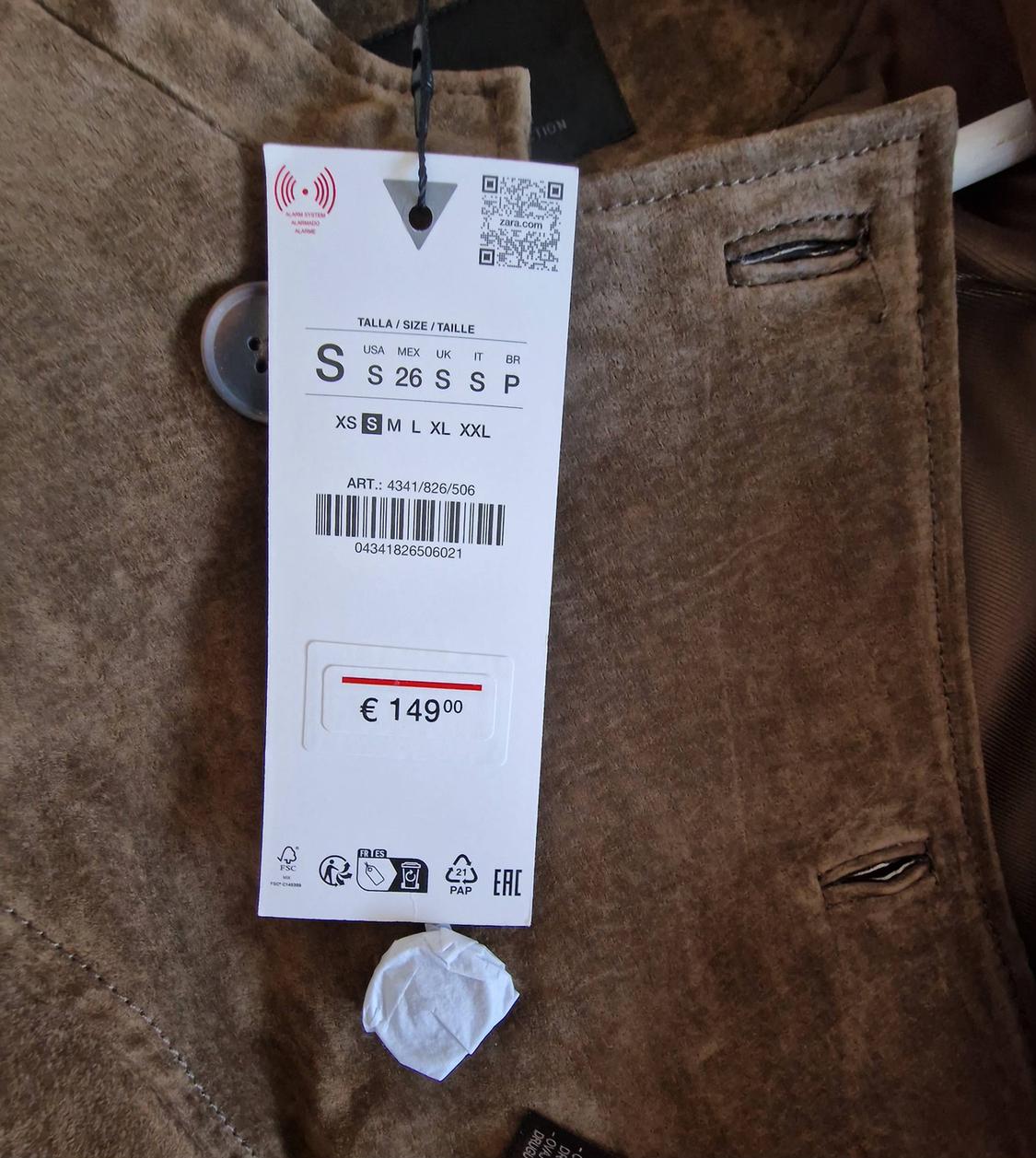 FITTED 100% LEATHER SUEDE JACKET - Image 4