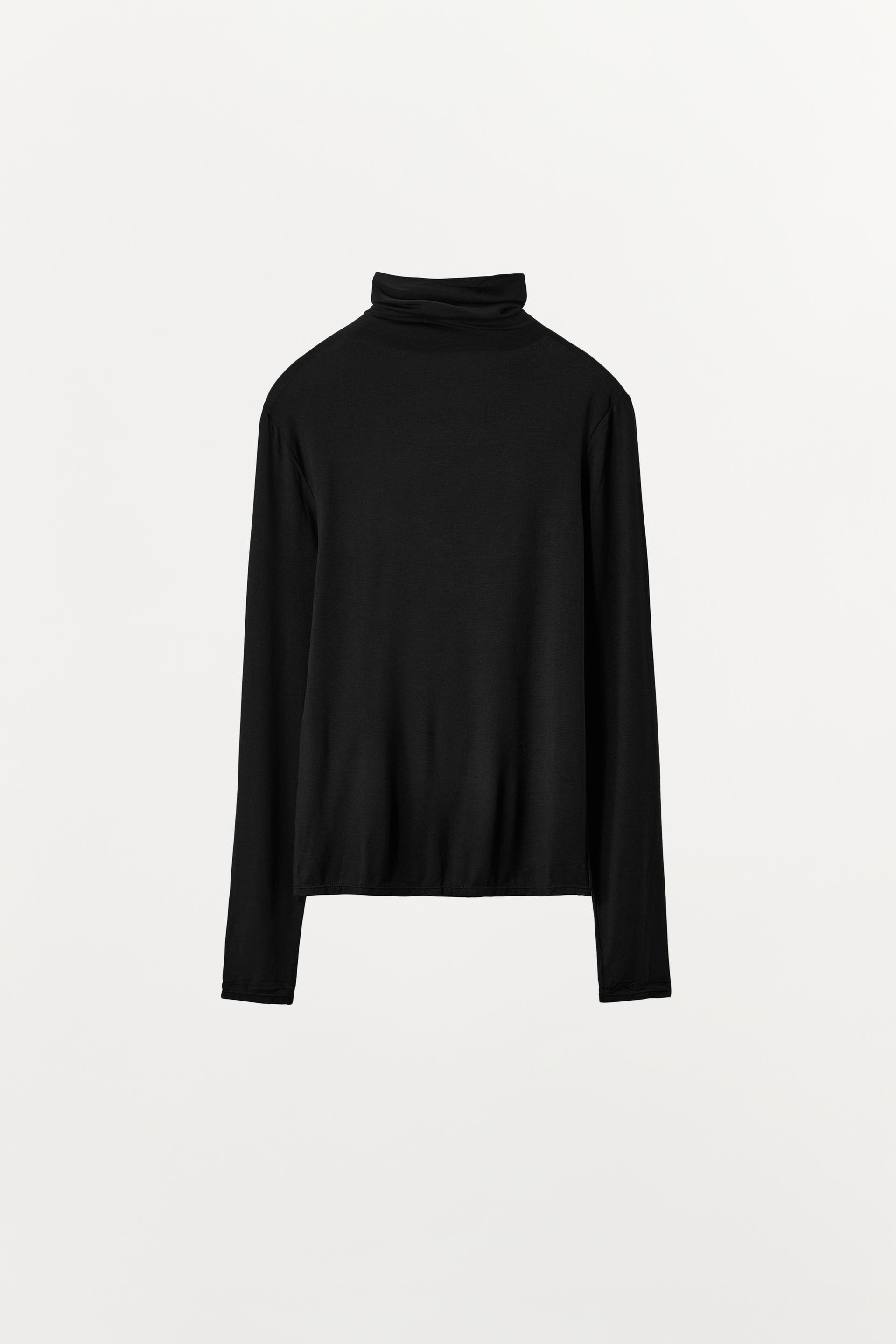 SOLID VISCOSE BLEND T-SHIRT thumbnail 4