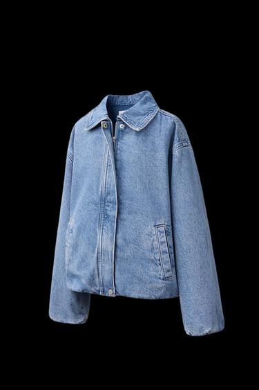 JEANS-BOMBERJACKE - Blau von Zara