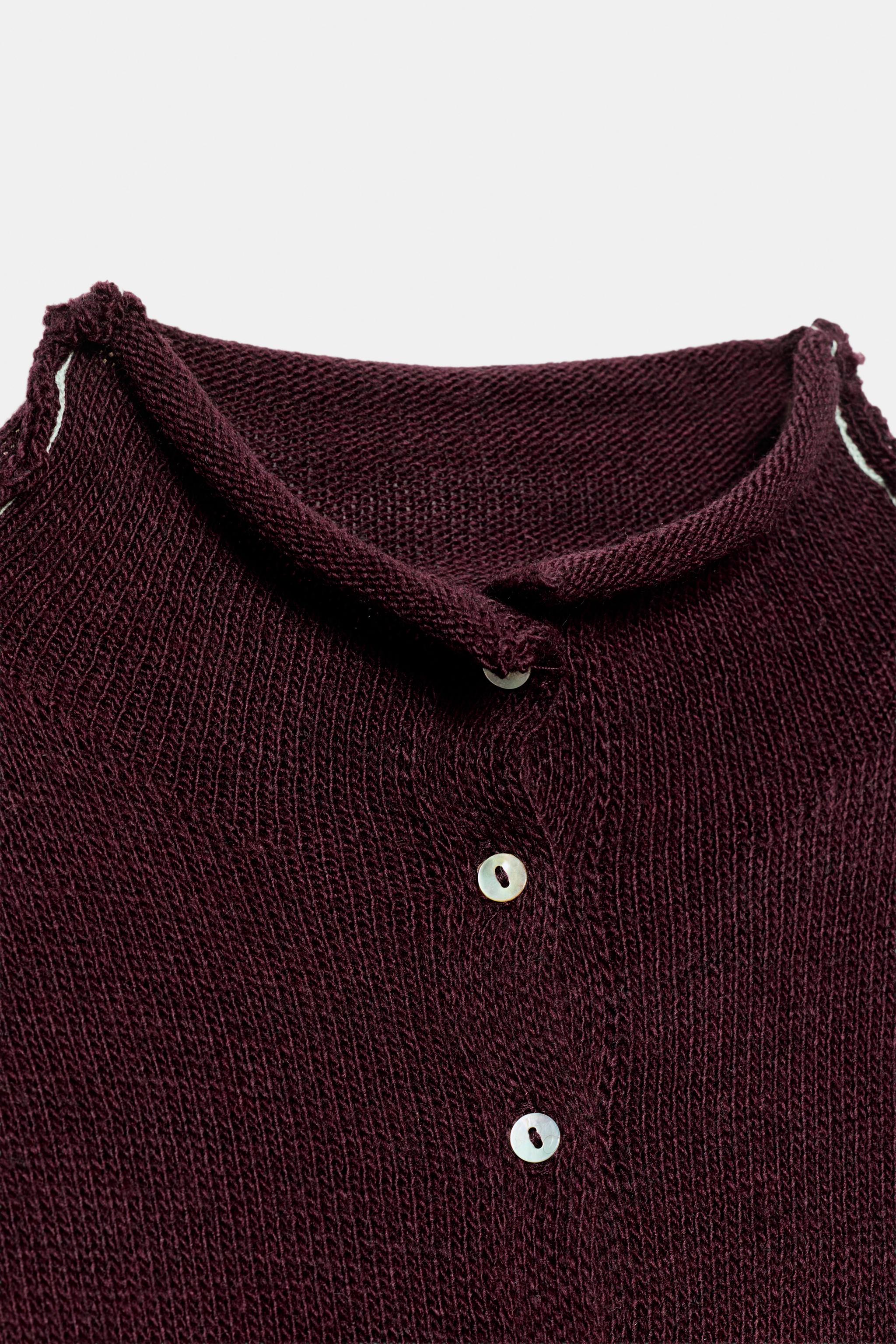 GILET EN MAILLE LISERÉS CONTRASTE