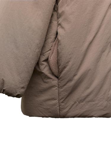 WASSERABWEISENDER STEPPMANTEL MIT SCHLEIFEN - Braun / Braungrau von Zara