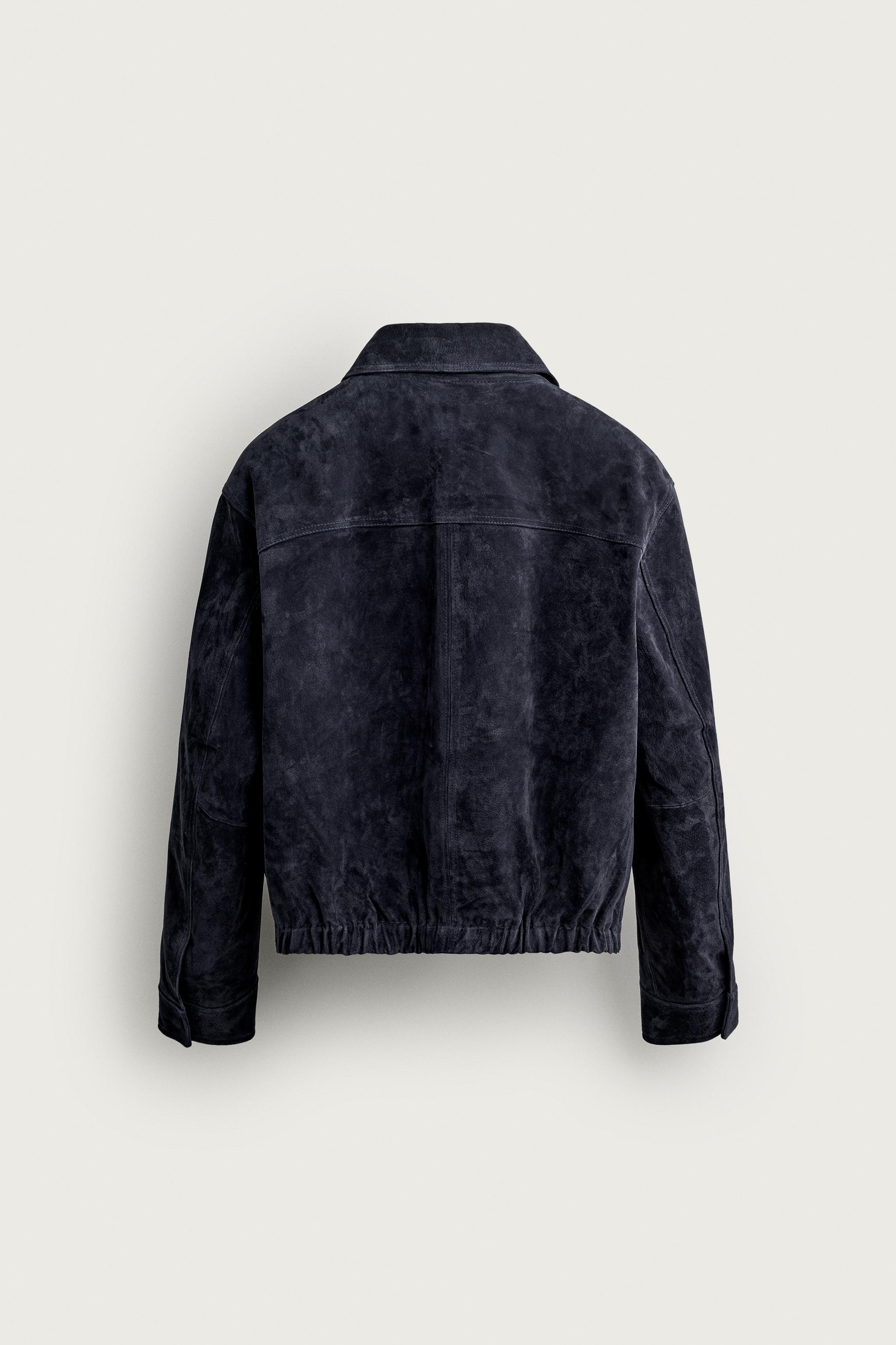 BLOUSON REGULAR FIT EN DAIM