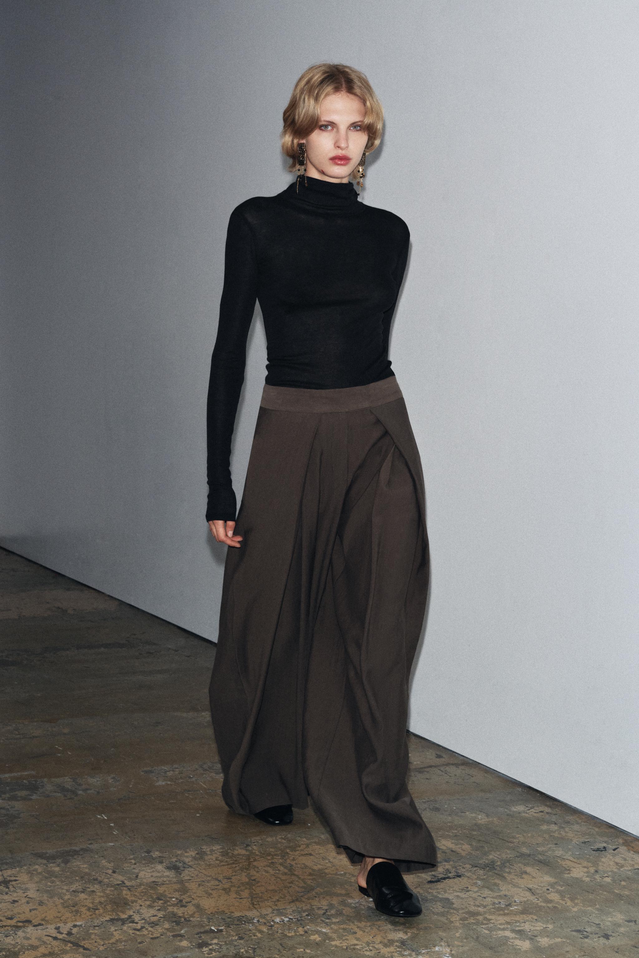 ハイネックTシャツ - ブラック | ZARA Japan / 日本 ハイネックTシャツ - ブラック | ZARA Japan / 日本