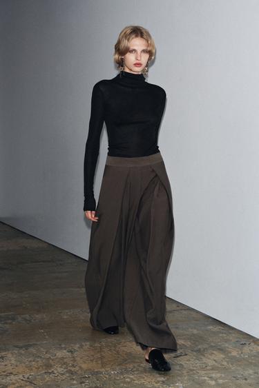 HIGH NECK T-SHIRT - Black by Zara - Image 0
