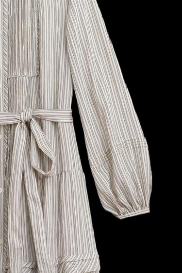 Zara ROMANTIC DRESS WITH BELT LIMITED EDITION - striped