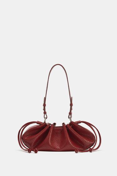 MINI BOLSO FRUNCIDO - Rojo de Zara - Imagen 0