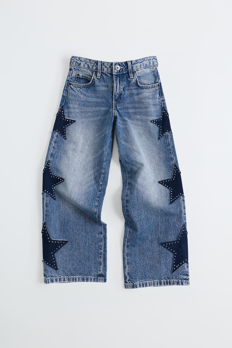 Jeans wide leg estrellas