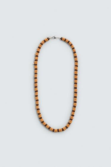 Zara STONE BEAD NECKLACE - Yellow