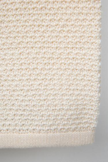 BERMUDA EN MAILLE CROCHET - Écru de Zara - Image 3