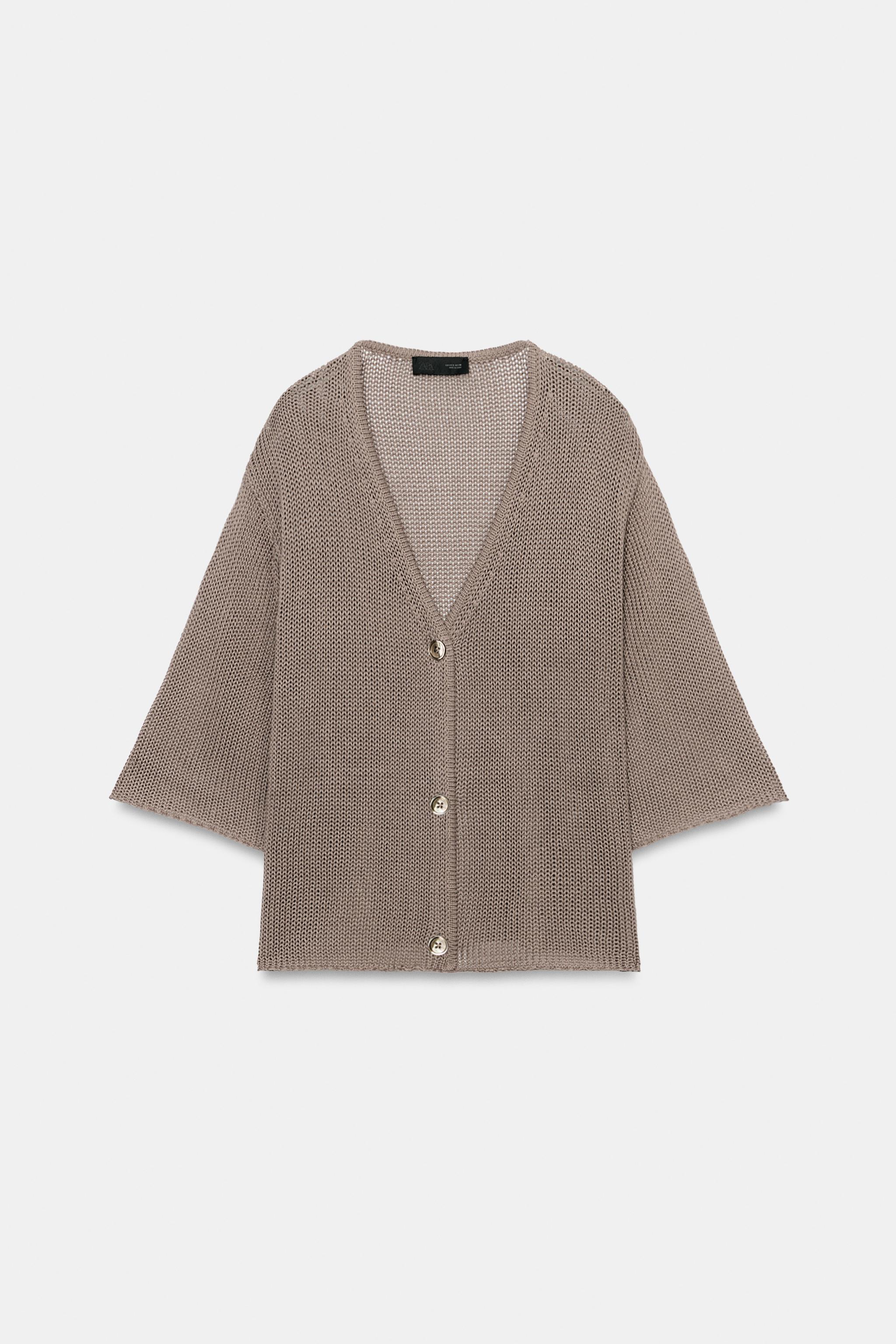 Женские кардиганы Zara WIDE SLEEVE CARDIGAN — фото 5