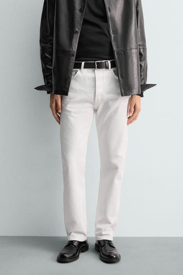 LIMITED EDITION STRAIGHT ANKLE FIT JEANS - White by Zara