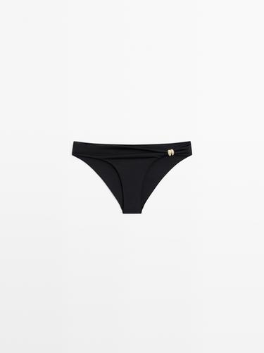 Bikini bottoms with rhinestone detail — Black 3
