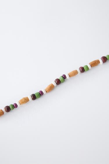 PACK OF TWO FISH BEAD NECKLACES - Brown / Ecru by Zara - Image 1